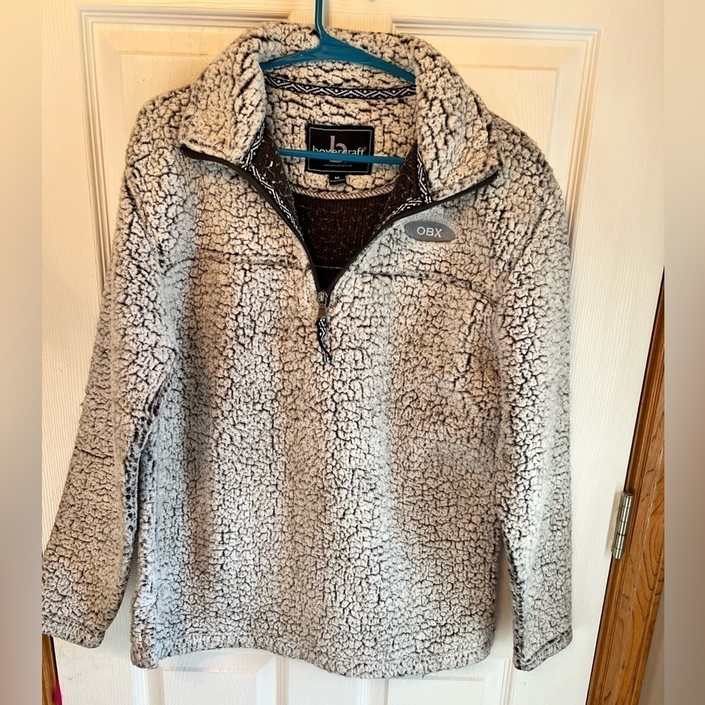 Boxer Craft Women's Sweater Pullover
Sherpa 1/4 Zip Jacket US Gray/Black